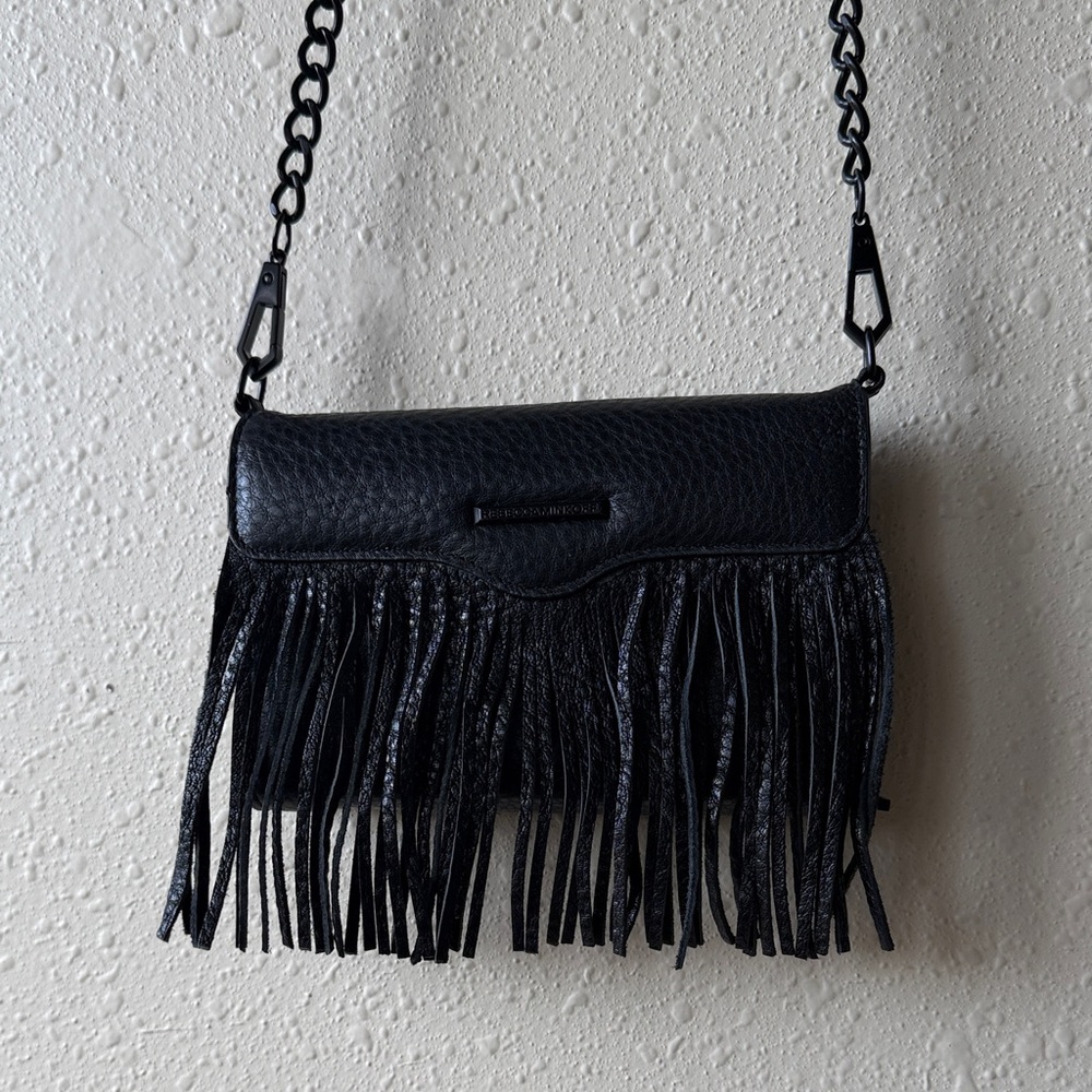 Rebecca Minkoff Black Fringe Crossbody Bag